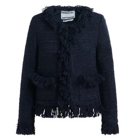 Essentiel Antwerp Essentiel Jacket Iskra fringed Navy