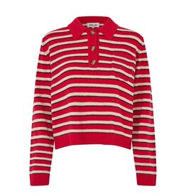 Baum und Pferdgarten Sweater Cori Tigth Crimson Red stripe