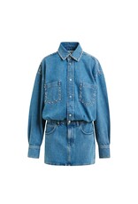 Essentiel Antwerp Dress Ilene embo denim Black Iris