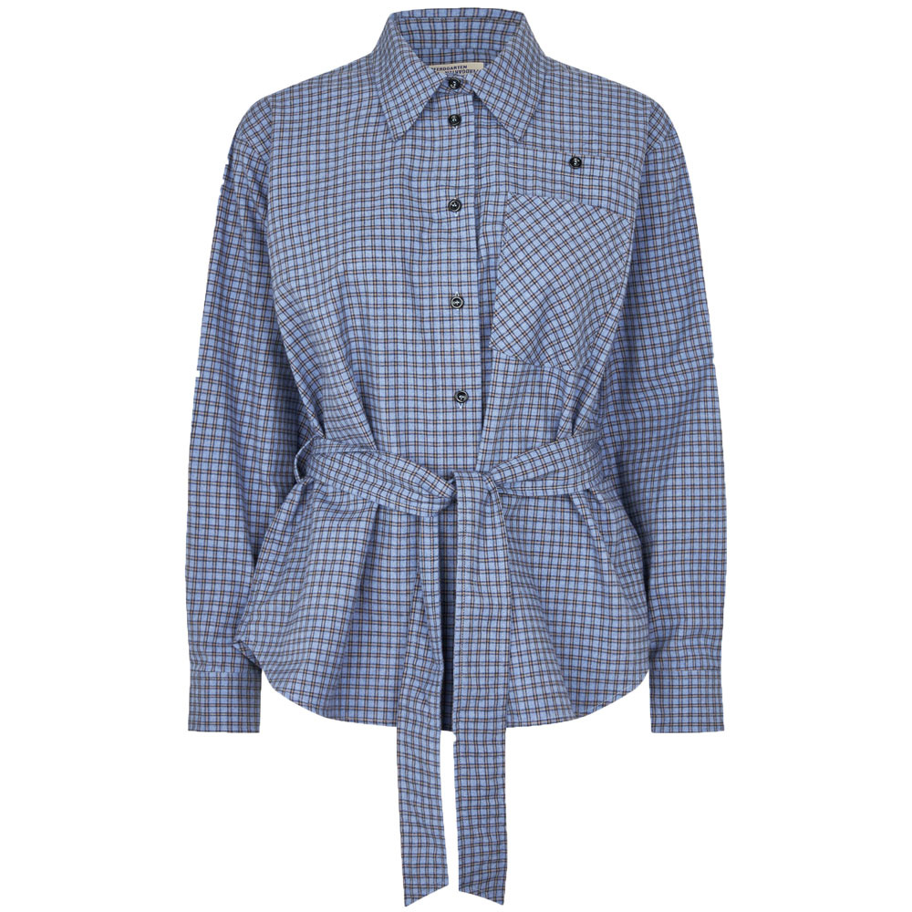 Baum Shirt LS Matina Blue flannel check - Palazzo Dom…