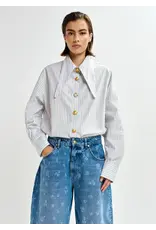 Essentiel Antwerp Essentiel Shirt Jomato  Combo1 Nile blue