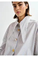 Essentiel Antwerp Essentiel Shirt Jomato  Combo1 Nile blue