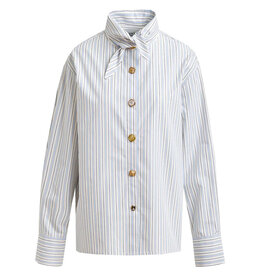 Essentiel Antwerp Essentiel Shirt Jomato  Combo1 Nile blue