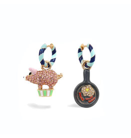 Essentiel Antwerp Essentiel Earrings Jubby with charms Combo1 Nile blue