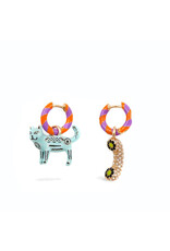 Essentiel Antwerp Essentiel Earrings Jocat with charms Combo1 Bright mauve