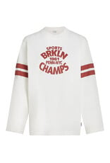 Penn & Ink N.Y. P&I Shirt S26F1807 Ls print  Ecru burgundy