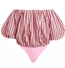 Essentiel Antwerp Essentiel Top Jayjay puffy Combo1 Young rose