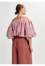 Essentiel Antwerp Essentiel Top Jayjay puffy Combo1 Young rose