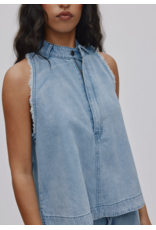 Rabens Saloner Rabens Top Faya Light washed denim