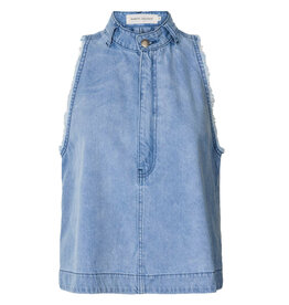 Rabens Saloner Rabens Top Faya Light washed denim