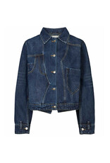 Rabens Saloner Rabens Jacket Janny denim patchwork d.w.Indigo