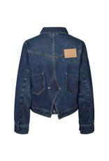 Rabens Saloner Jacket Janny denim patchwork d.w.Indigo