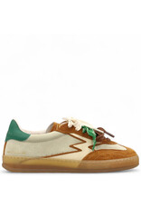 Moaconcept Sneaker Club patchwork Sand,cognac,green