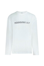 Penn & Ink N.Y. P&I Shirt S26C376 Ls print Skyrider navy