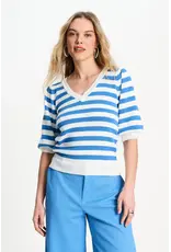 Pom Amsterdam Pom Pullover Striped Smashing Blue