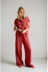 Penn & Ink N.Y. Blouse S26Z848 Burgundy