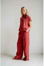 Penn & Ink N.Y. Blouse S26Z848 Burgundy