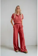 Penn & Ink N.Y. Trousers S26Z844 Burgundy