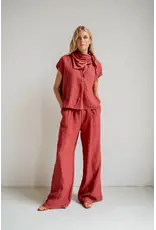 Penn & Ink N.Y. Trousers S26Z844 Burgundy