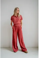 Penn & Ink N.Y. Trousers S26Z844 Burgundy