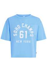 Penn & Ink N.Y. P&I T-shirt S26F1839 print Ciel white