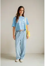 Penn & Ink N.Y. P&I T-shirt S26F1839 print Ciel white