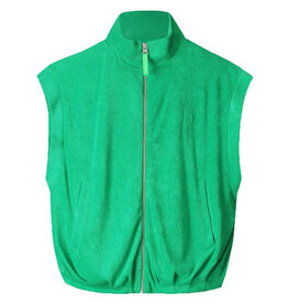 Pom Amsterdam Gilet Terry palm Green