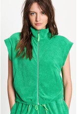 Pom Amsterdam Pom Gilet Terry palm Green