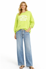 Penn & Ink N.Y. P&I Sweater S26F1880LTD print Sunny lime white