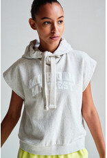 Penn & Ink N.Y. Hoodie S26F1873LTD print Grey m. wh.