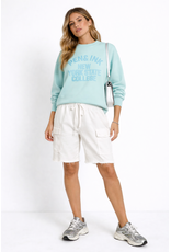 Penn & Ink N.Y. P&I Sweater S26F1880LTD print Pastel blue aqua