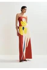 Essentiel Antwerp Dress Jannick printed combo1 Faded plum