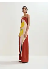 Essentiel Antwerp Dress Jannick printed combo1 Faded plum