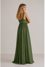 Essentiel Antwerp Dress Jacobean maxi Olive martini