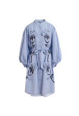 Essentiel Antwerp Dress Jemine 3d flower Combo2 Electric cyan