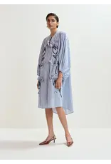 Essentiel Antwerp Dress Jemine 3d flower Combo2 Electric cyan