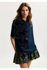 Essentiel Antwerp T-shirt Jidole ruffle Patriot blue