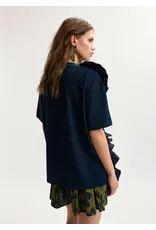 Essentiel Antwerp T-shirt Jidole ruffle Patriot blue