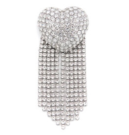 Essentiel Antwerp Brooch Ilive heart rhinestones Off white