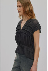 Rabens Saloner Top Elenor Liquorice