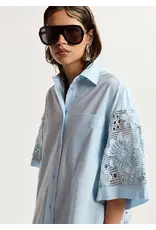 Essentiel Antwerp Shirt Kali oversized lace Aquamarine