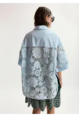 Essentiel Antwerp Shirt Kali oversized lace Aquamarine