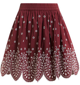 Essentiel Antwerp Miniskirt Karter  Combo3 Deep wine