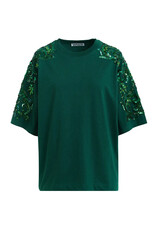 Essentiel Antwerp  Tshirt Kangoo embroidered Bottle green