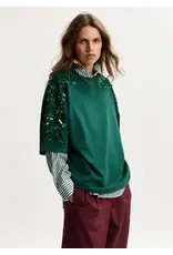 Essentiel Antwerp  Tshirt Kangoo embroidered Bottle green