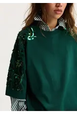 Essentiel Antwerp  Tshirt Kangoo embroidered Bottle green