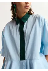 Essentiel Antwerp Shirt Kaylee peplum Combo2 Aquamarine