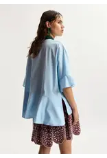 Essentiel Antwerp Shirt Kaylee peplum Combo2 Aquamarine