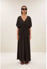 By-Bar Dress Long twill Espresso