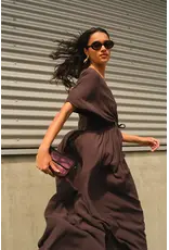 By-Bar Dress Long twill Espresso